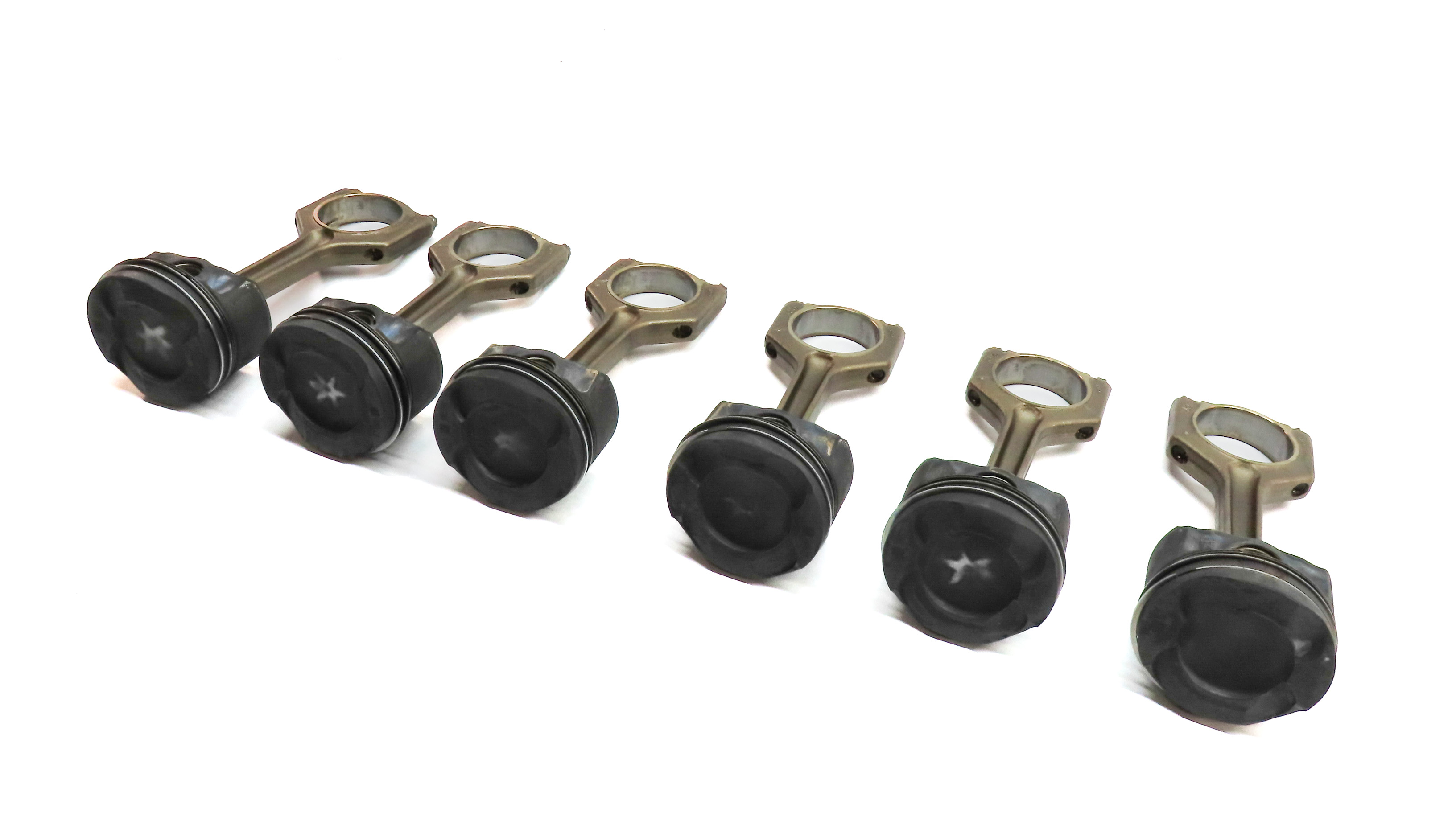 2010-2014 BMW 1/3/4/5/6/7/X1/X3/X5/X6 3.0L N55 TURBO ENGINE PISTON & ROD SET 6 — exact item pictured